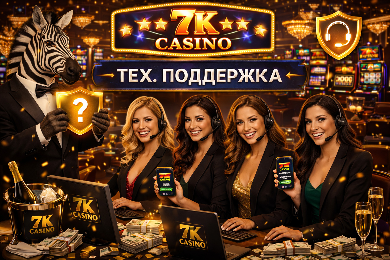 Поддержка 7K Casino в действии
